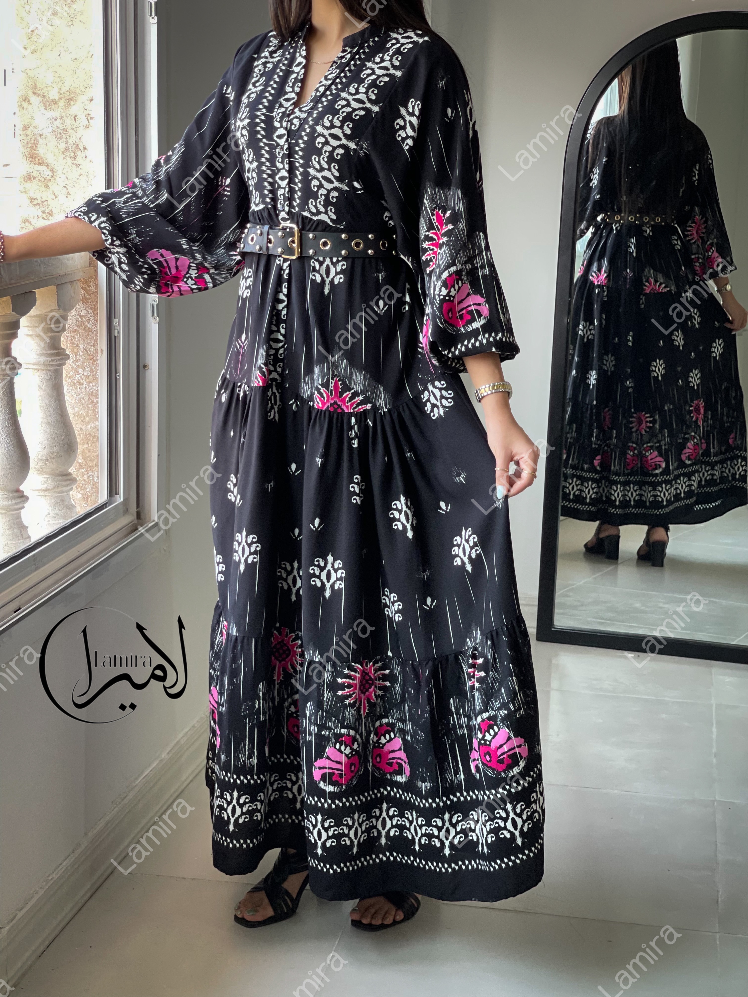 پیراهن-نخی-ترک-طرح-آلاله