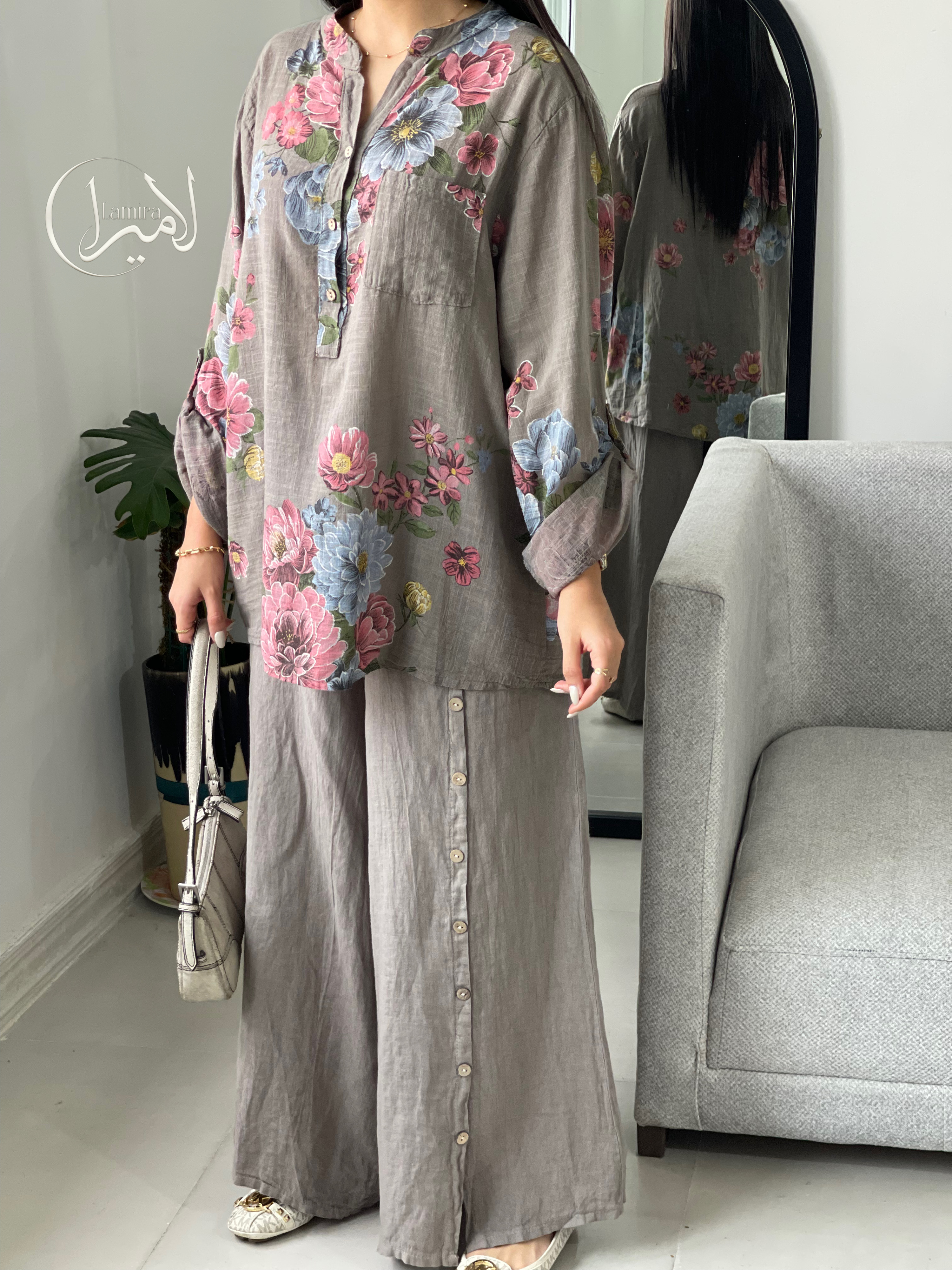 شلوار-لینن-ایتالیایی-چاکدار-از-بالا-دکمه-چوبی