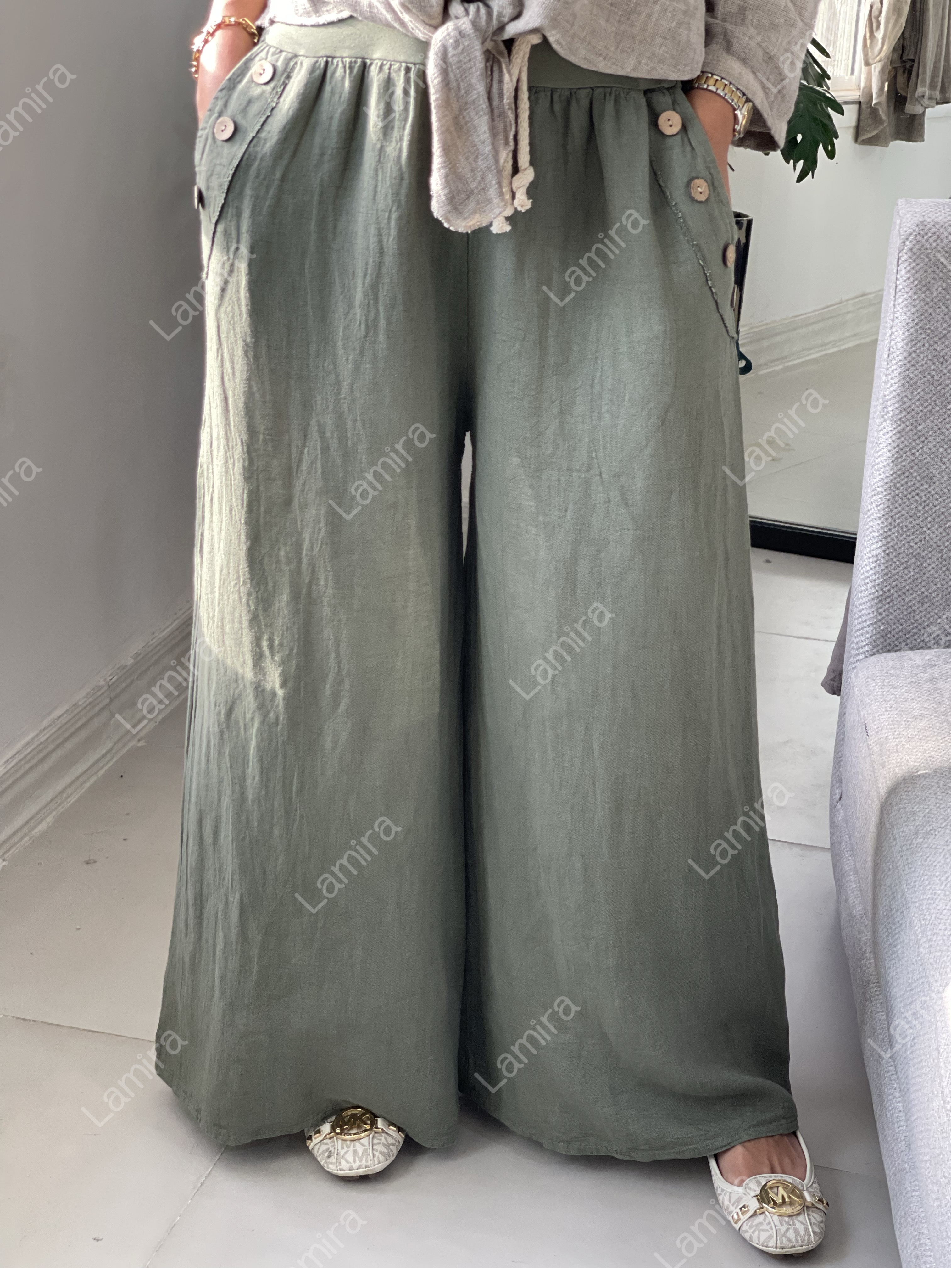 شلوار-جیب-دکمه-لینن-ایتالیایی